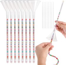 Clear Beaded Funnel Set with 16 Tools for DIY Jewelry Projects