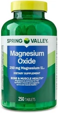 Spring Valley Magnesium Oxide 250mg Dietary Supplement Tablets - 250 Count