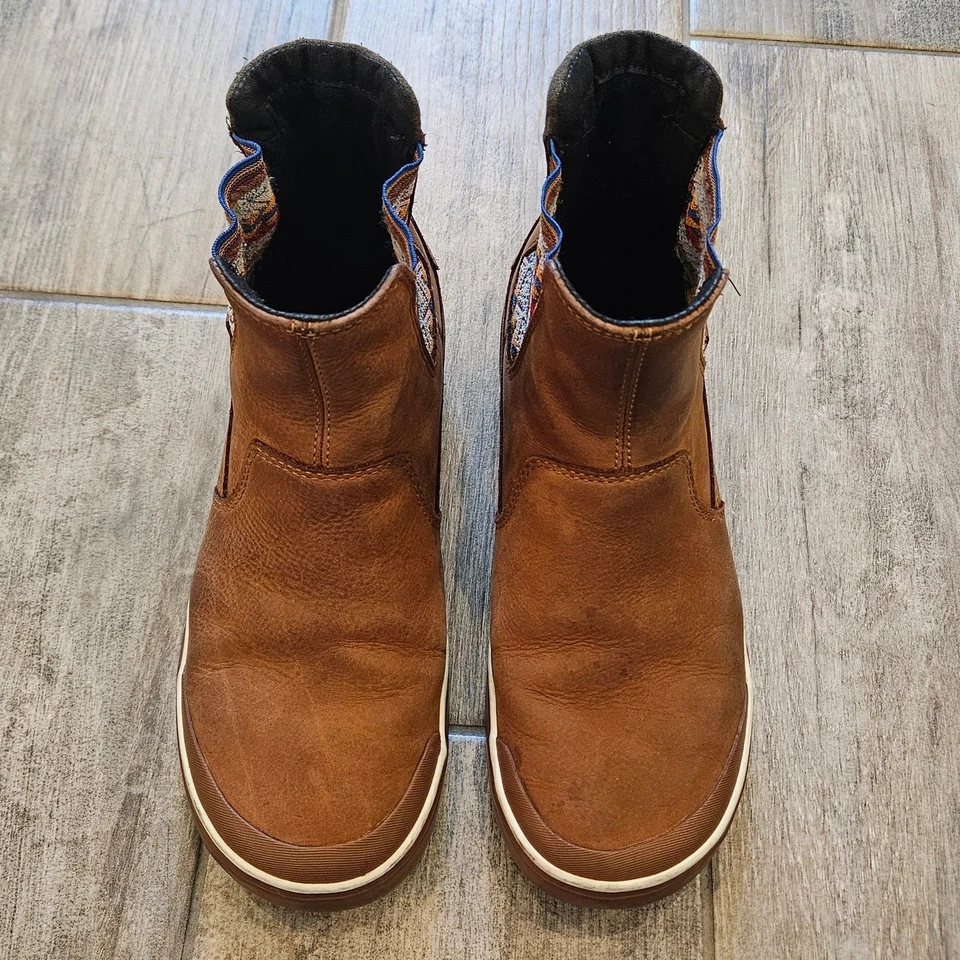 Keen Elsa Chelsea Botas Impermeáveis Isoladas Femininas 8.5 Couro Marrom Sapato de Inverno - Imagem 3 de 4