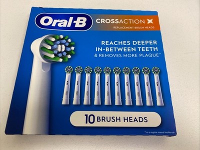 Oral-B CrossAction Replacement Brush Heads with Bacterial Protection (10-Count)