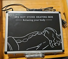 SPA HOT STONE HEATING BOX. Relaxing Your Body With Massage Stones 20pc Set