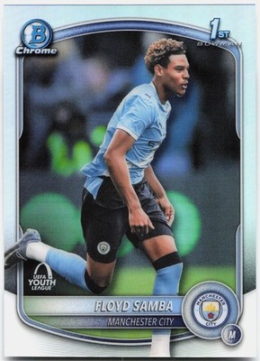 Floyd Samba - 2025/26 Bowman Chrome 1st Bowman Refractor Manchester City