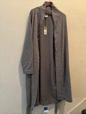 Goodfellow Co. Men's Cotton Blend Robe, Gray, Size L/XL