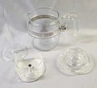 VINTAGE PYREX FLAMEWARE GLASS 2-4 CUP COFFEE POT ~ NO BASKET LID!