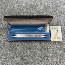 Vintage Cross Sterling Silver .925 Roses Sheath Pen Pencil Set Original Box