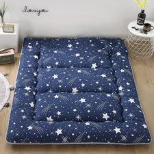 Japanese Floor Mattress 4" Thick Futon Tatami Mat w/ Storage Bag for Guest Room