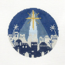 NDLPT Bethlehem Christmas Ornament Handpainted Needlepoint Canvas