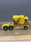 Vintage  Yellow Hot Wheels 1982 Thunder Roller Semi Cab Truck Loose 1/64