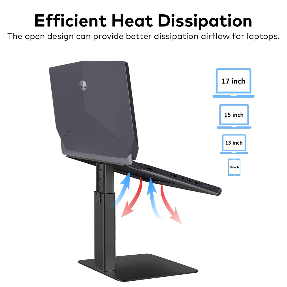 Adjustable Ergonomic Aluminum Laptop Stand for Desk with Height Customization