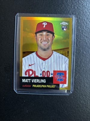 2022 Topps Chrome Platinum Anniversary - Matt Vierling #204 Gold Refractor...