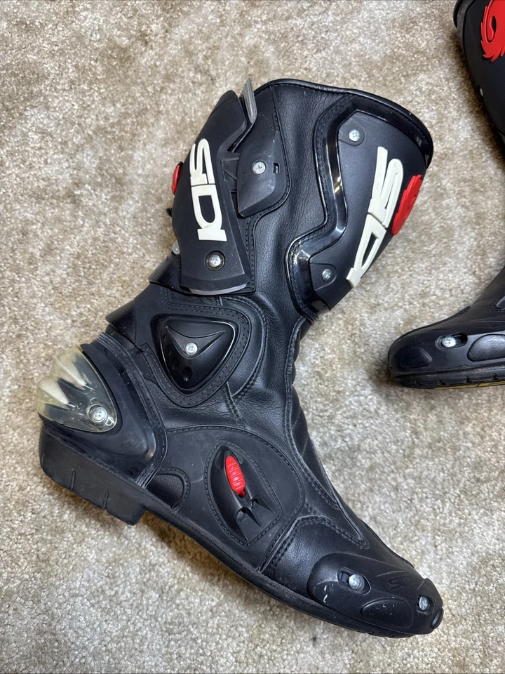 Sidi Vertigo Motorcycle Boots Size US 10 Motorbike Biker Racing (Black/Red) - Image 2 of 4
