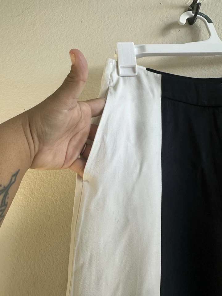 Pantalones SASS AND BIDE Blanco y Negro Talla 2 Cintura Alta Foto 2 de 4