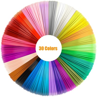 3D Filament PLA 30 Farben 492 Fuß Zubehör 1,75 mm Drucker Basteln