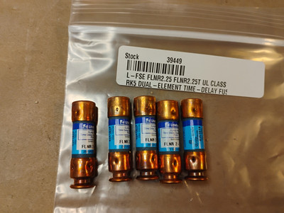 5, Littelfuse FLNR 2-1/4 Amp Fuse 250V RK5 Time Delay Dual Element - Fast Ship