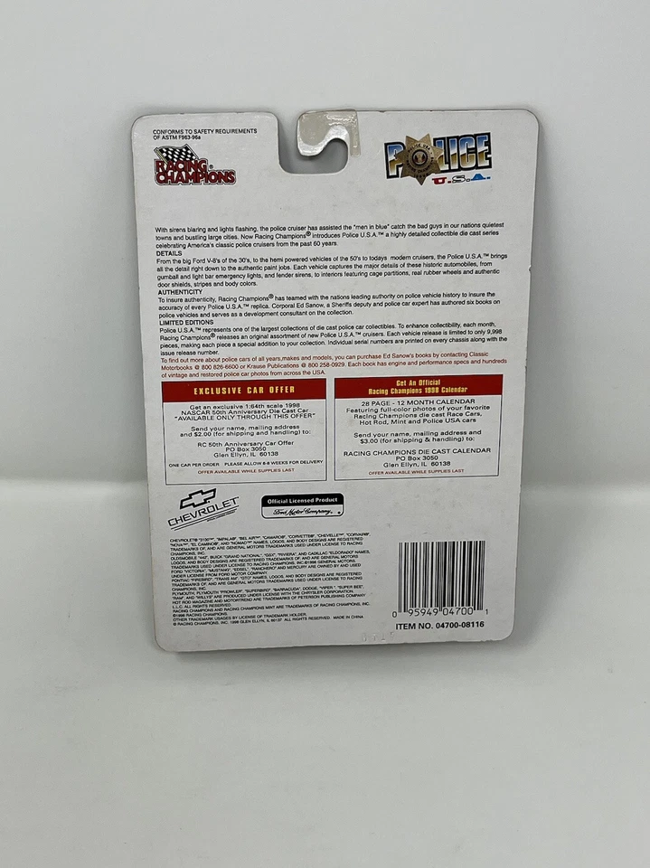 ГОНОЧНЫЕ ЧЕМПИОНЫ ПОЛИЦИЯ США 1964 CHEVY IMPALA ANKENY, IA #32 - Изображение 2 из 4
