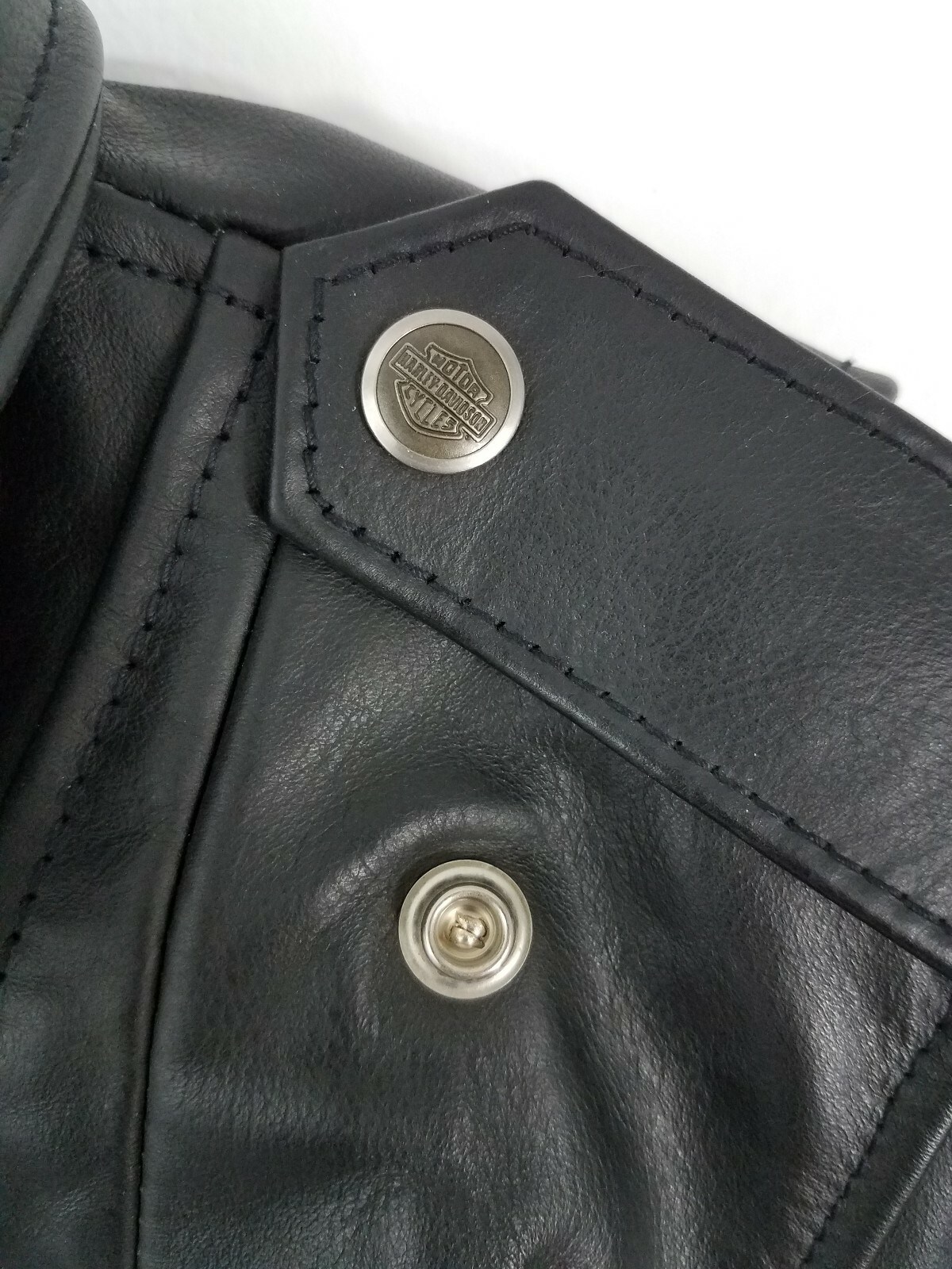 Women’s Genuine Harley Davidson Motorcycle Leather Jacket Size S A11 image 6