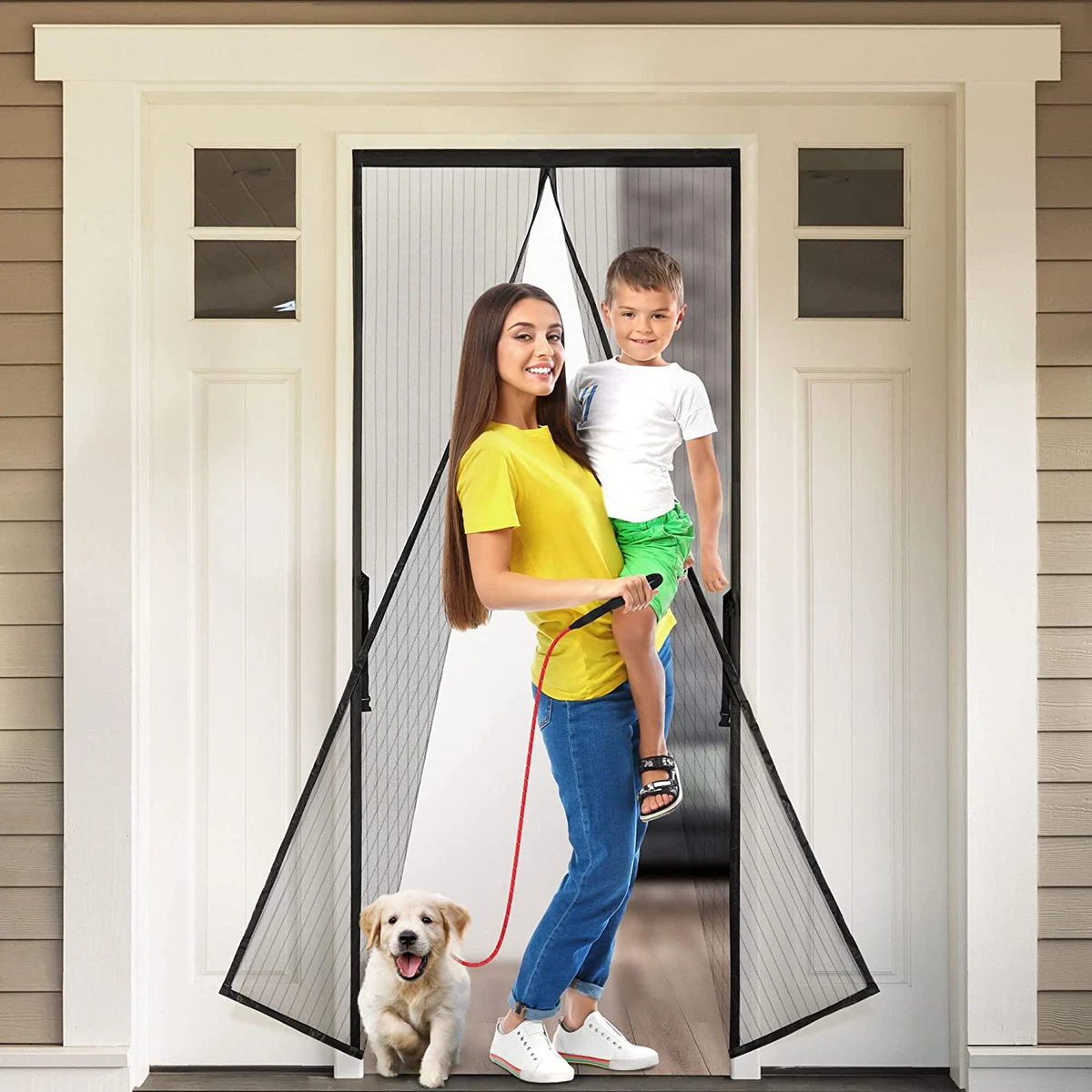 Magnetic Screen Door Upgraded-Model Full Strip Magnets,Reinforced