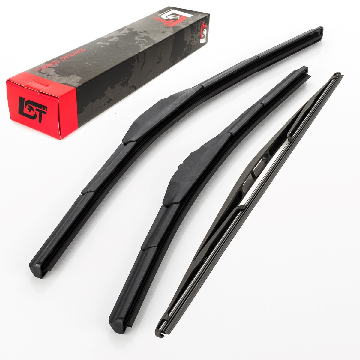 Front wiper + rear wiper windshield wiper set for NISSAN MICRA III from 06/2005