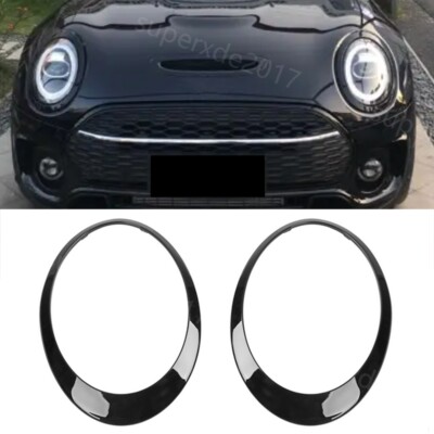 Glanz Schwarz Scheinwerfer Zierring Ring Blende Für Mini Clubman F54 2014-2019 w