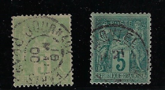2024年最新海外 France: 1876; I+II, type 067,Used, Scott ヨーロッパ