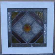 BEAUTIFUL MULTIPLE EDWARDIAN ENGLISH LEADED STAINED GLASS WINDOWS 12.25" X 12.25