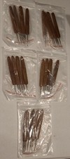 4 Pcs Bamboo Handle Crochet Dreadlock Hook Needle Tool 0.5/0.75mm, Lot of 5