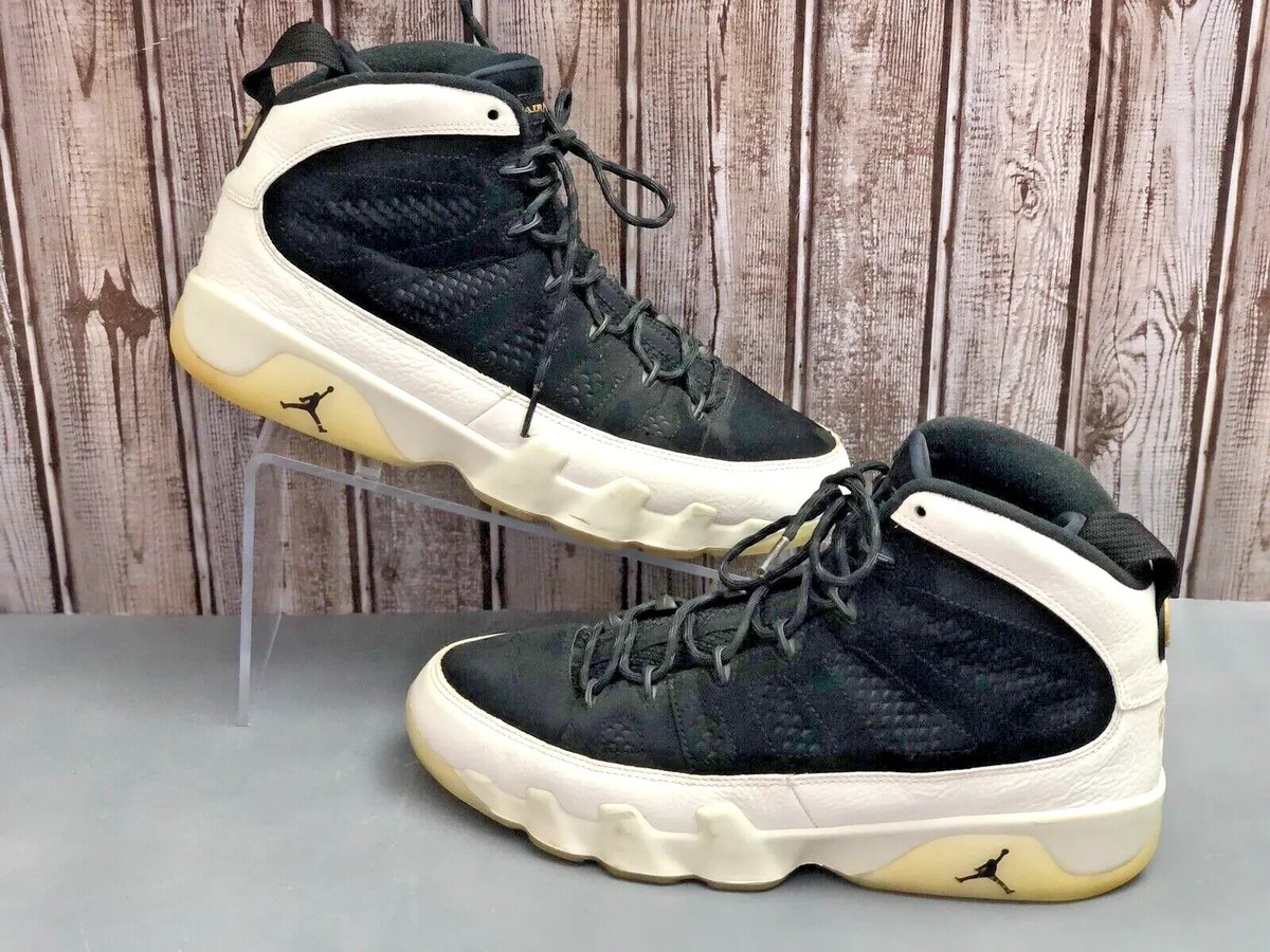 Nike Mens Size 11.5 Air Jordan 9‎ City of Flight Retro OG Black White 302370-021 1126) Nike Air Jordan 9 IX Retro City of Flight Black/White  main image 4