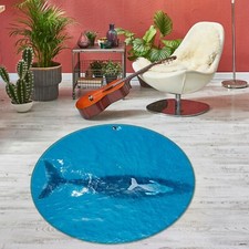 3D Blue Ocean Dolphin O11543 Game Rug Mat Elegant Photo Carpet Mat Fay