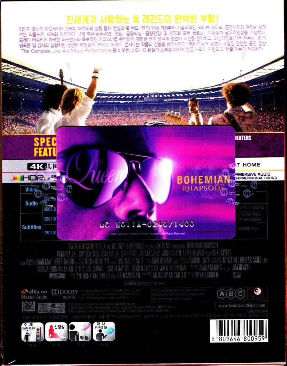 Bohemian Rhapsody 4K Full Slip SteelBook Blu-ray WeET [2018