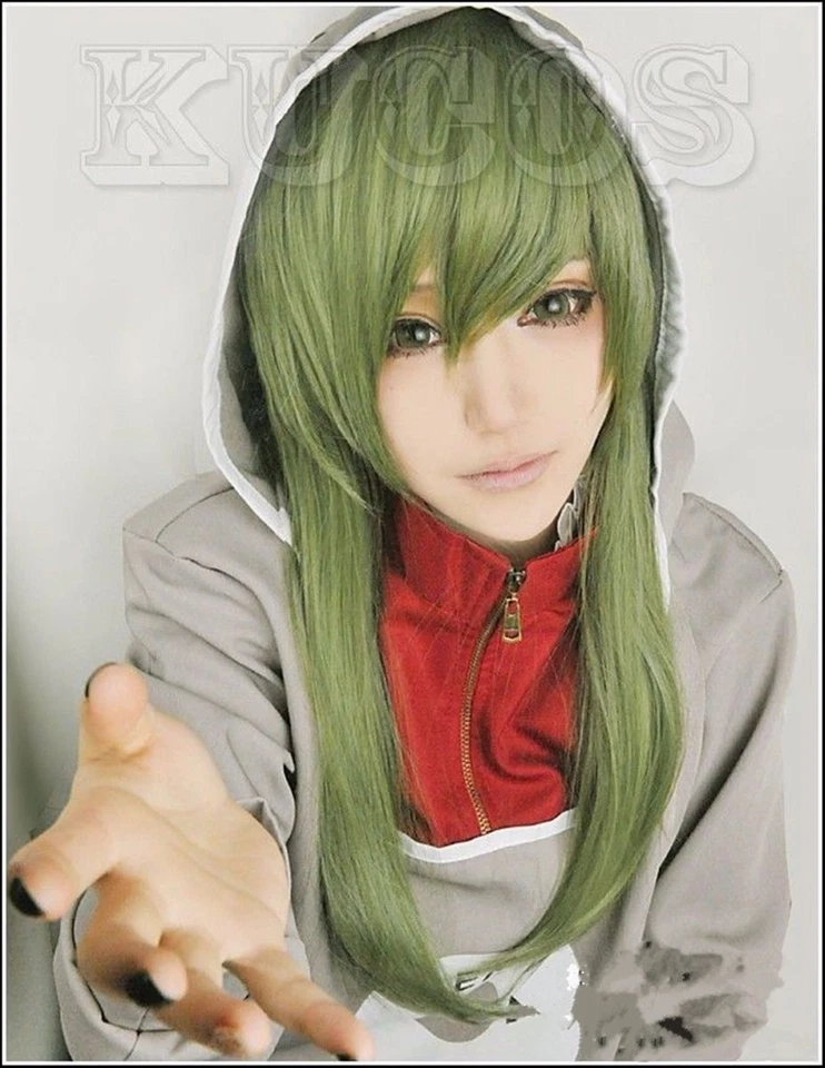 Peluca + Gorra Para Cosplay Kagerou Project Kido Tsubomi 3 Colores Larga Recta Verde Foto 4 de 4