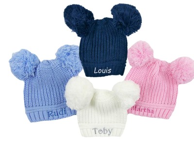 Baby Baby Pom Pom Hat Boys Girls Newborn 12 Months 12 24 Months Personalised Clothing Shoes Accessories Vishawatch Com