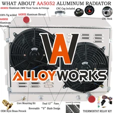 3 Row Radiator Shroud Fan For 1968-73 Dodge Coronet/Charger Plymouth Road Runner