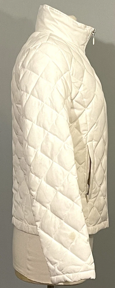 Kenneth Cole Reaction Mujer Acolchado Puffer Chaqueta - Blanco - Pequeño Foto 3 de 4