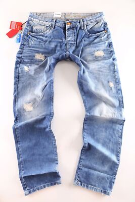 Cipo & Baxx Original Herren Jeans Hose 1010 blau used Look Destroyed Clubwear LA