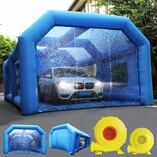 28x15x10FT Inflatable Paint Booth Tent Mobile Portable Car Workstation Blue