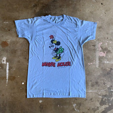 70s - 80s VINTAGE MINNIE MOUSE T-SHIRT SZ S DISNEYLAND DISNEY WORLD MICKEY MOUSE
