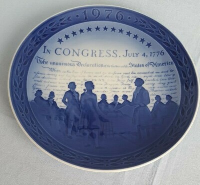 Royal Copenhagen Jahresteller 1776-1976 - In Congress July 4 1776 Ø ca. 18,1 cm