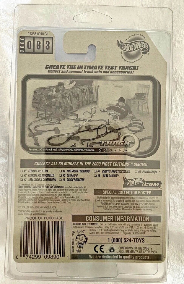 1964 Lincoln Continental Hot Wheels 2000 First Editions With Factory Error - Image 2 of 4