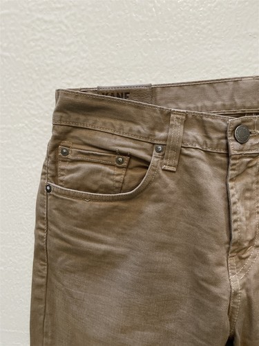 J Brand 32 x 28 Kane Straight USA MADE Brown 100% Cotton Twill Denim Jeans - Picture 2 of 10
