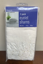 Nuevo y Sellado - Fresh Ideas Almohada con Volantes Shams King Marfil Ojales
