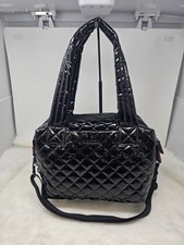 MZ Wallace Medium Lacquer Sutton Tote Crossbody Bag Black NWOT