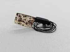 Cleaver Knife Cai Dao Gunuine Baltic Amber Bog Oak Pendant 1.6g
