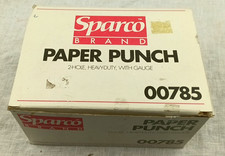 Sparco Brand Paper Punch 2 Hole, Heavy Duty, with Gauge and Chip Tray 00785