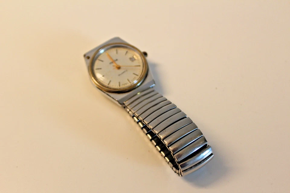 DDR Armbanduhr Uhr Ehrengeschenk Zentralkomitee SED Metall Herren silberfarben - Bild 2 von 4