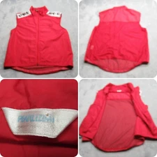 Pearl Izumi Cycling Vest Unisex Medium Red Sleeveless Full Zip Windbreaker