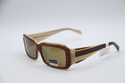 NEW SUN TRENDS ST131 BROWN MARBLE POLARIZED AUTHENTIC SUNGLASSES 56-15