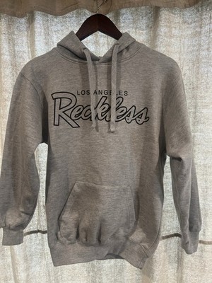 Young & Reckless Gray Pullover Hoodie Men's Small Graphic Print Logo