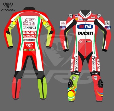 Racing Leather Suit Valentino Rossi Ducati  Racing Leather Suit Mans and women's