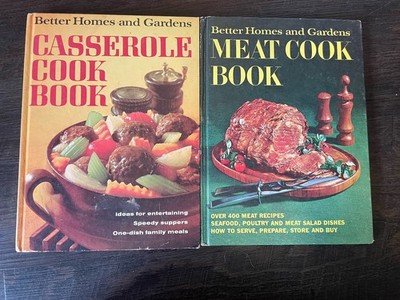 Vintage Better Homes and Gardens Meat Cook & Casserole cookbooks 1969