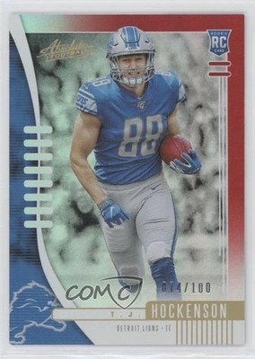 2019 Panini Absolute Rookie Red Spectrum 74/100 TJ Hockenson #137 Rookie RC 1u6